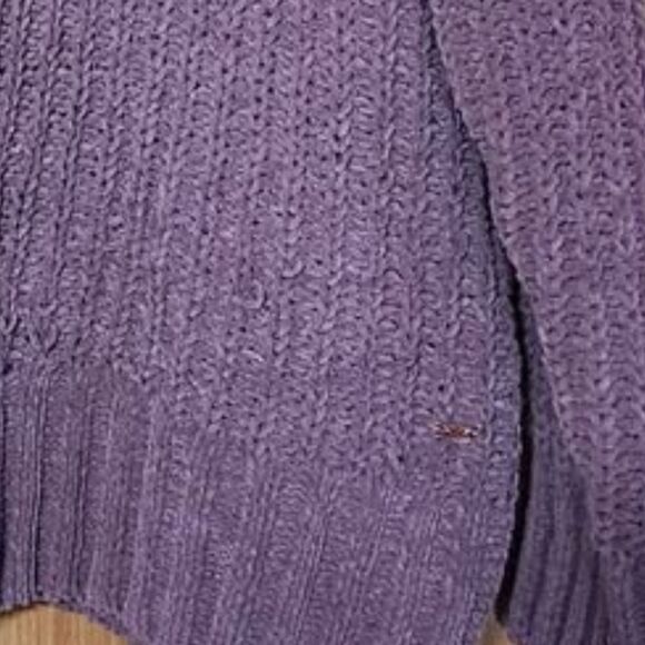 PINK Victorias Secret Medium Cozy Mauve Turtleneck Sweater oversized chunky lady - Picture 9 of 16